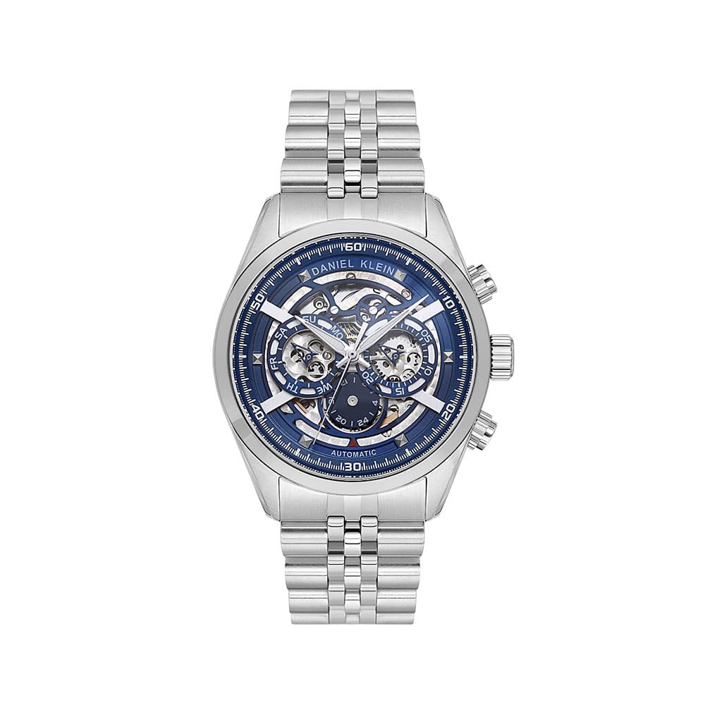 Daniel Klein Skeleton - Ceas Barbatesc Automatic Argintiu DK.1.14093.3