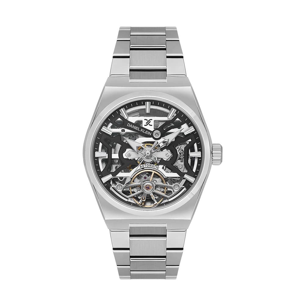 Daniel Klein Skeleton - Ceas Barbatesc Automatic Argintiu DK.1.13857.1