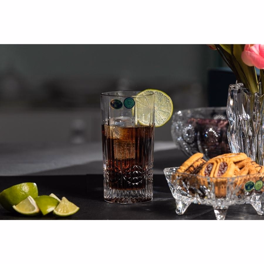 VIBES Set pahare 6 cristal Bohemia apa / suc 350 ml
