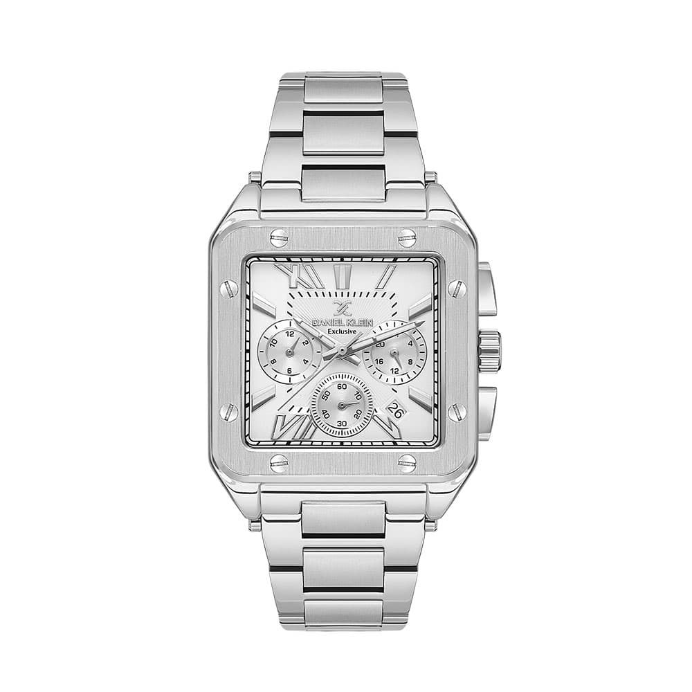 Daniel Klein Exclusive - Ceas Barbatesc Quartz Argintiu DK.1.13687.1