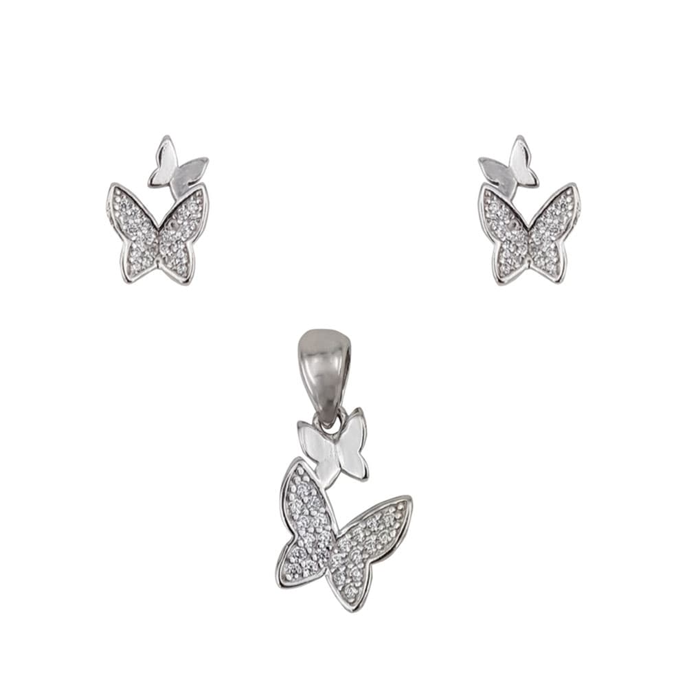 Set argint zirconii fluturi Doris