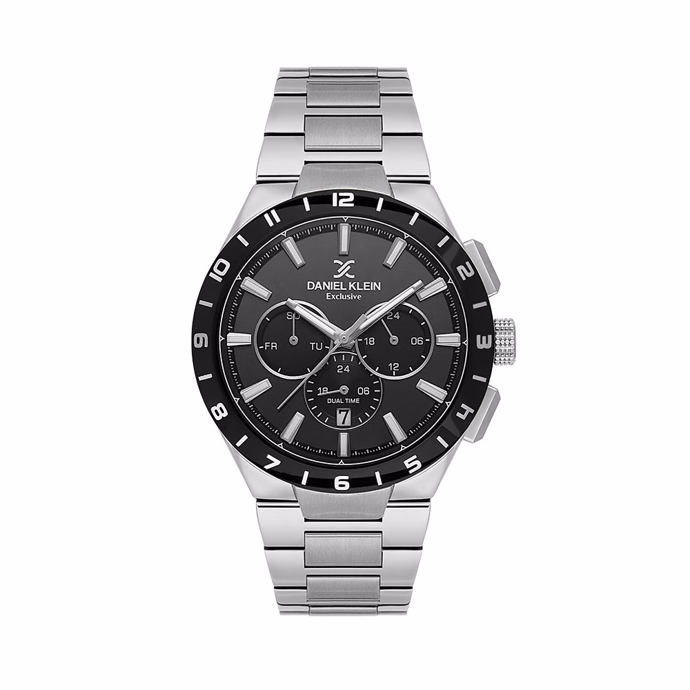 Daniel Klein Exclusive - Ceas Barbatesc Quartz Argintiu DK.1.14079.1