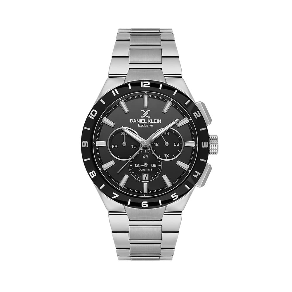 Daniel Klein Exclusive - Ceas Barbatesc Quartz Argintiu DK.1.14079.1