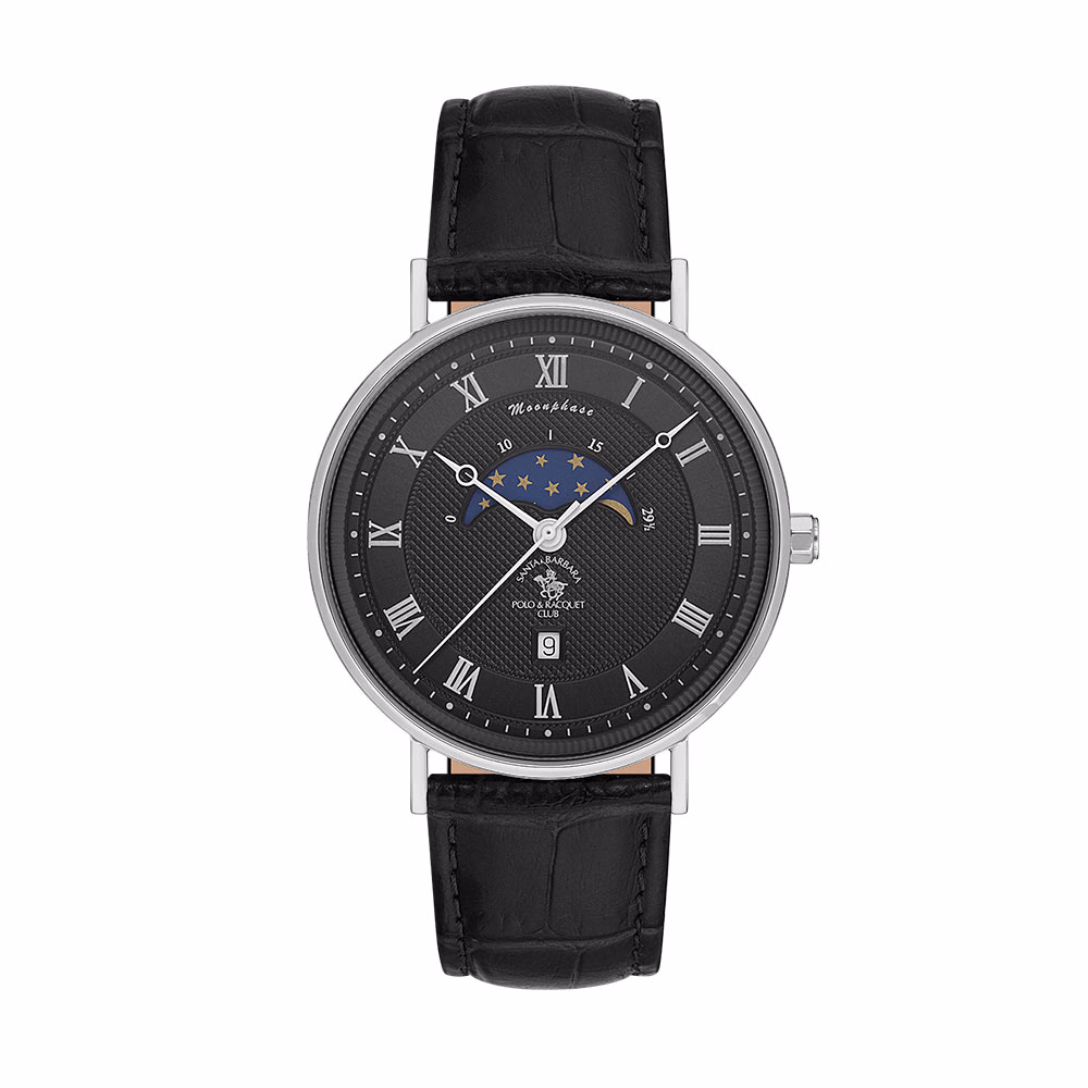 Santa Barbara Polo Noble - Ceas Barbatesc Quartz Negru SB.4.10014.2