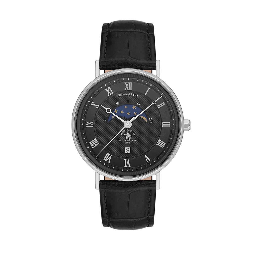 Santa Barbara Polo Noble - Ceas Barbatesc Quartz Negru SB.4.10014.2