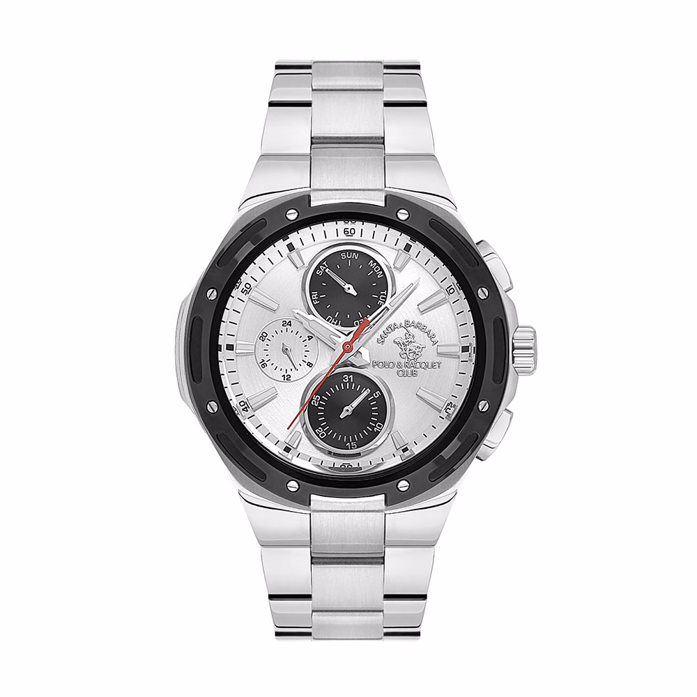 Santa Barbara Polo Prive - Ceas Barbatesc Quartz Argintiu SB.1.10541.1