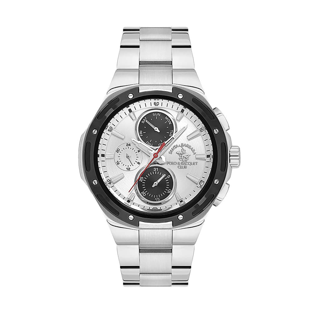 Santa Barbara Polo Prive - Ceas Barbatesc Quartz Argintiu SB.1.10541.1