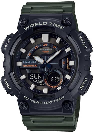 Мъжки дигитален часовник Casio - Casio Collection - AEQ-110W-3AVDF