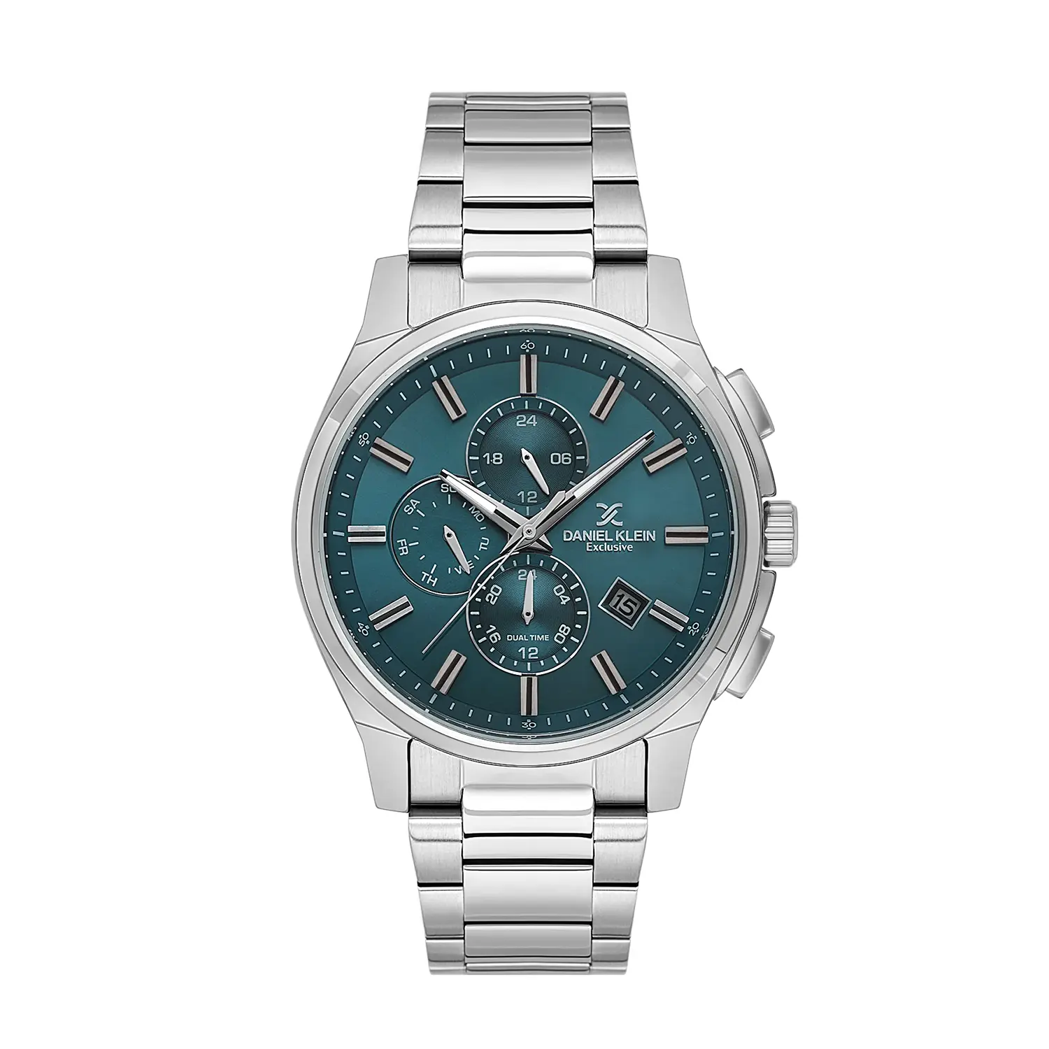 Daniel Klein Exclusive DK.1.14350-4 - Ceas barbatesc quartz argintiu