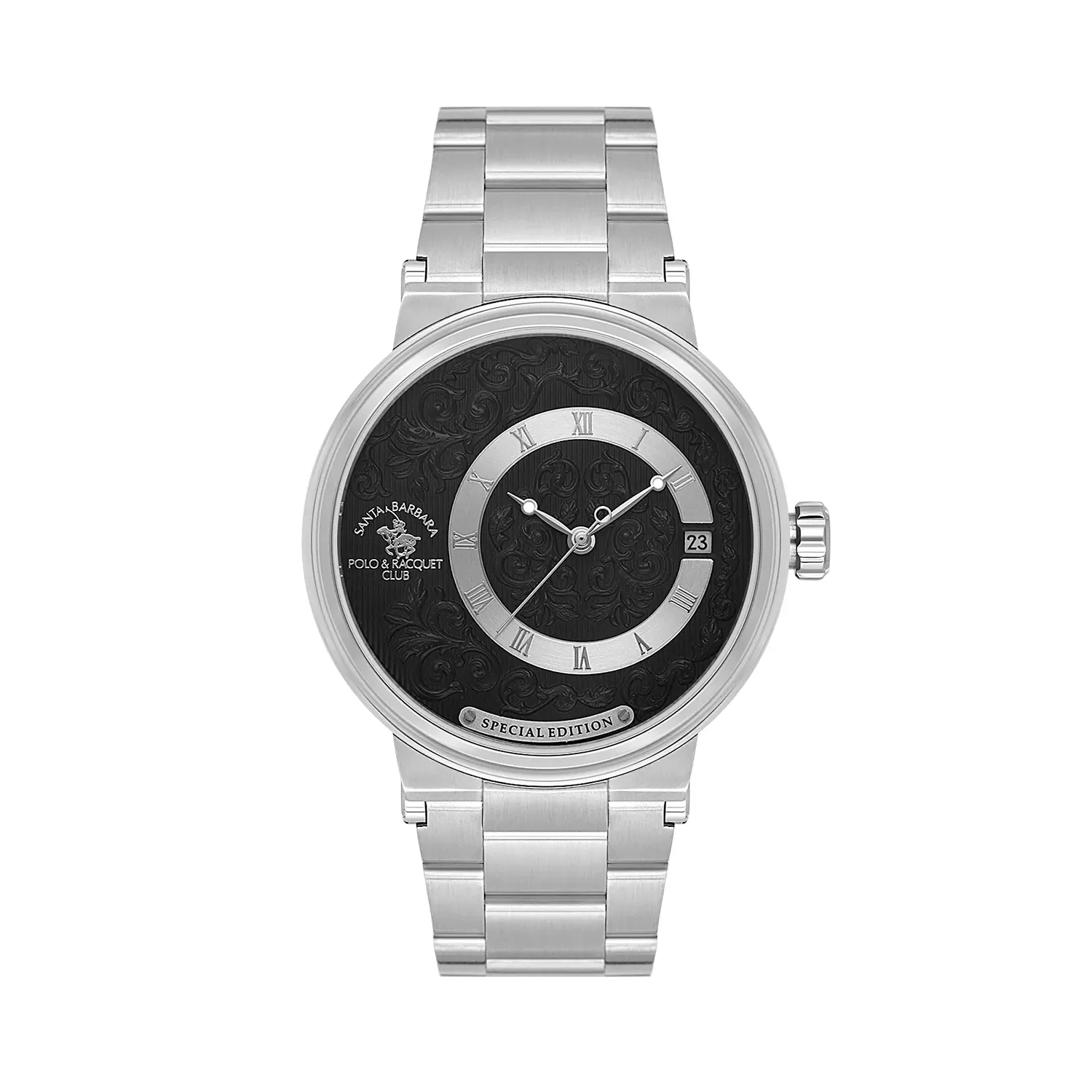 Santa Barbara Polo Western "Special Edition" - Ceas Barbatesc Automatic Argintiu SB.1.10702-2