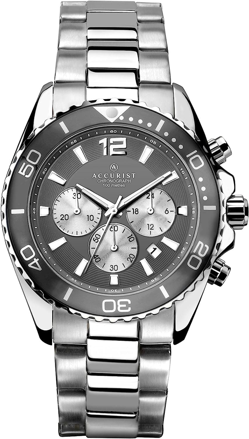 Мъжки аналогов часовник Accurist Chronograph - A-7207