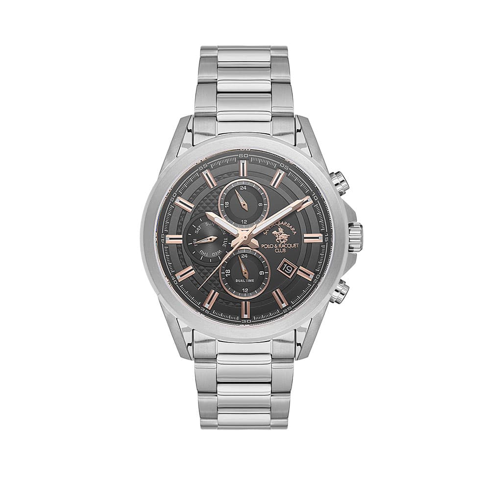 Santa Barbara Polo Legend - Ceas Barbatesc Quartz Argintiu SB.1.10675-3
