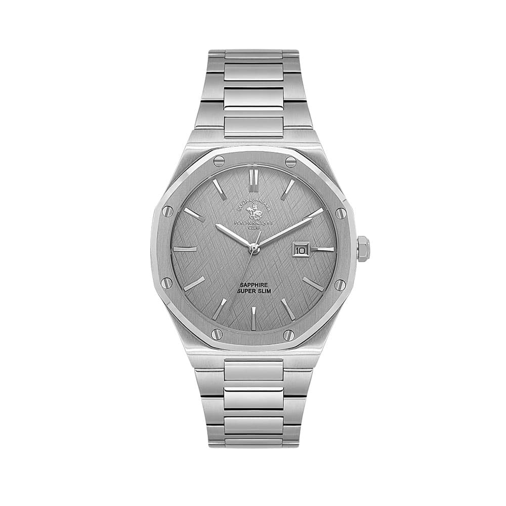 Santa Barbara Polo Noble - Ceas Barbatesc Quartz Argintiu SB.1.10673.1