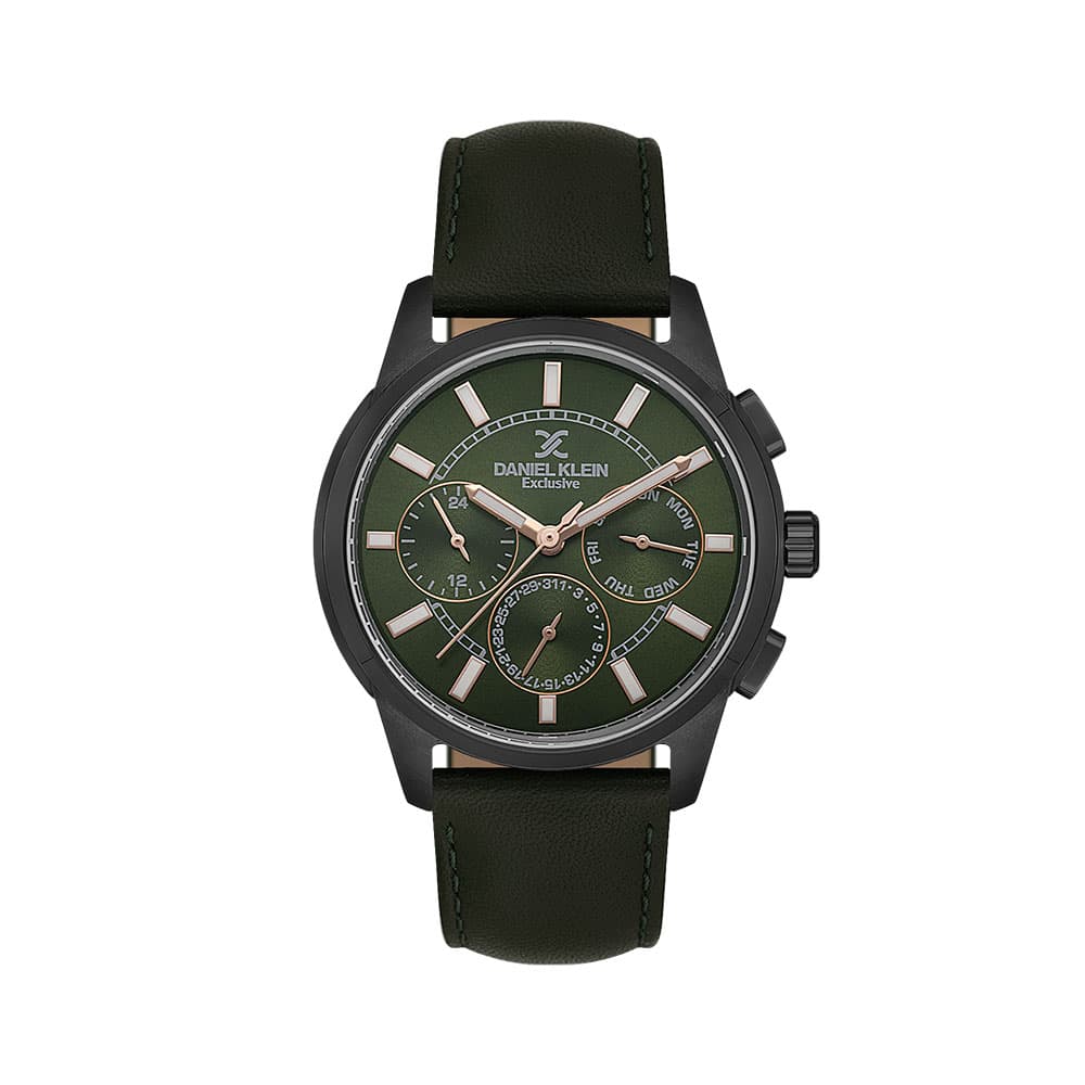 Daniel Klein Exclusive - Ceas Barbatesc Quartz Verde DK.1.14209.6