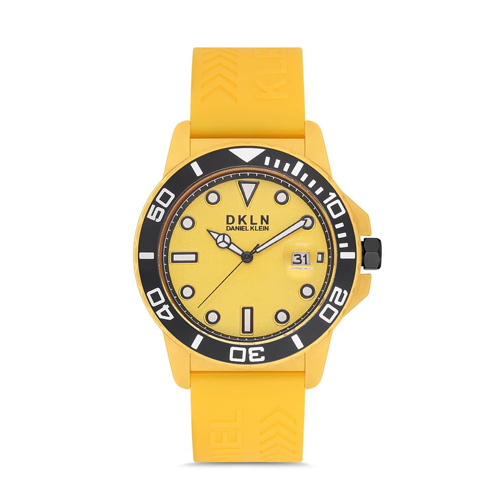 Daniel Klein Dkln - Ceas Barbatesc Quartz Galben DK.1.12647.5