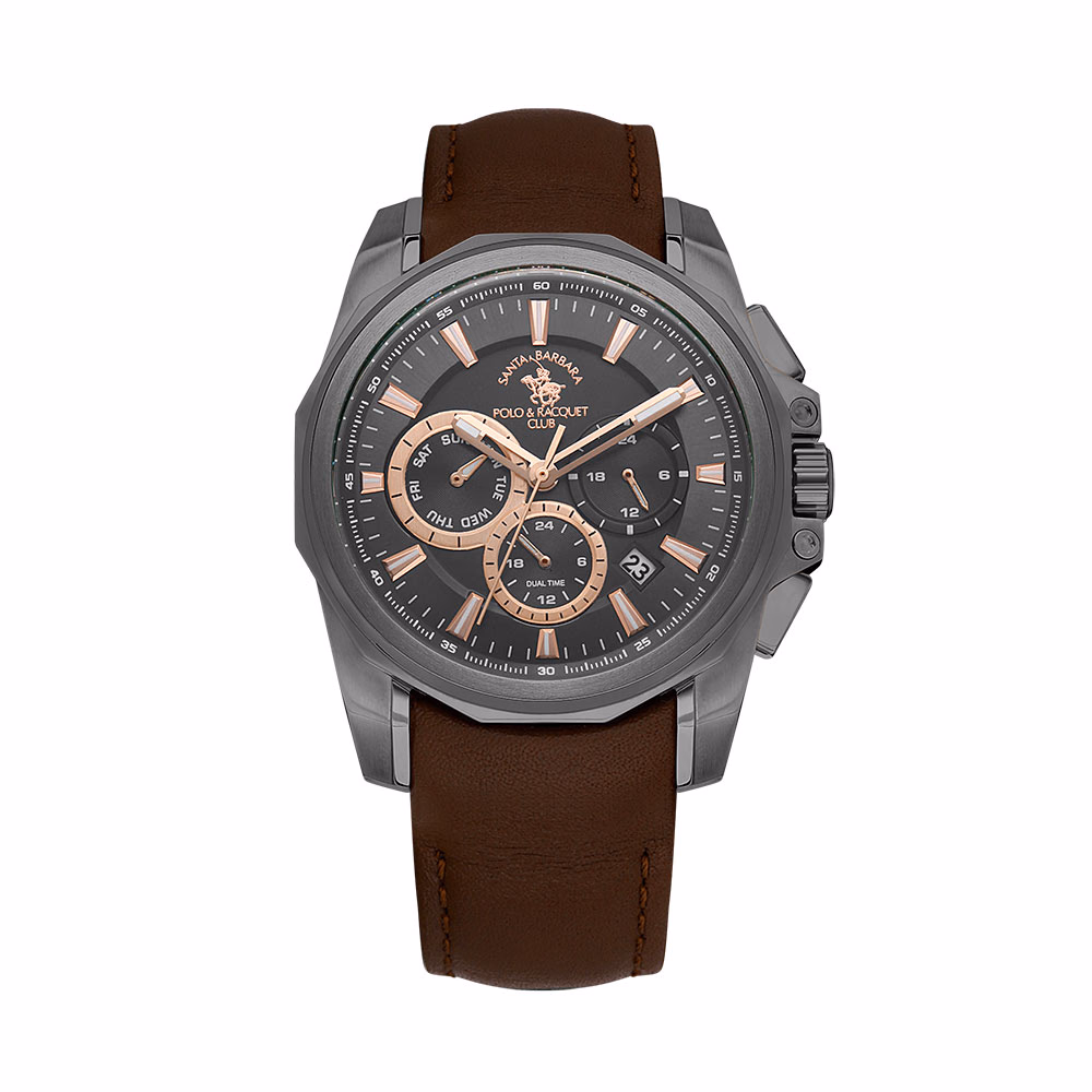 Santa Barbara Polo Prive - Ceas Barbatesc Quartz Cafeniu SB.1.10511.5