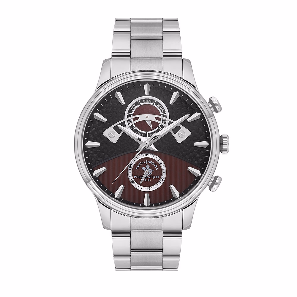 Santa Barbara Polo Legend - Ceas Barbatesc Quartz Argintiu SB.1.10592.4