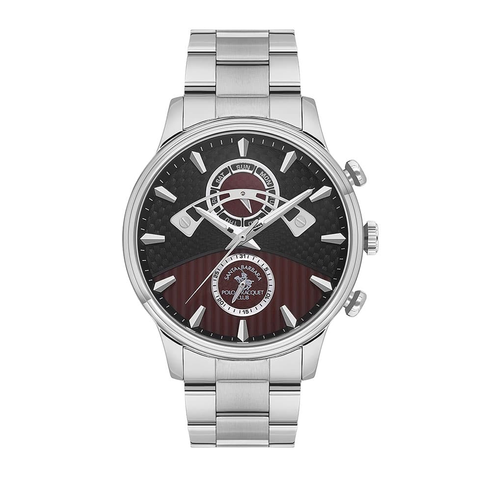 Santa Barbara Polo Legend - Ceas Barbatesc Quartz Argintiu SB.1.10592.4