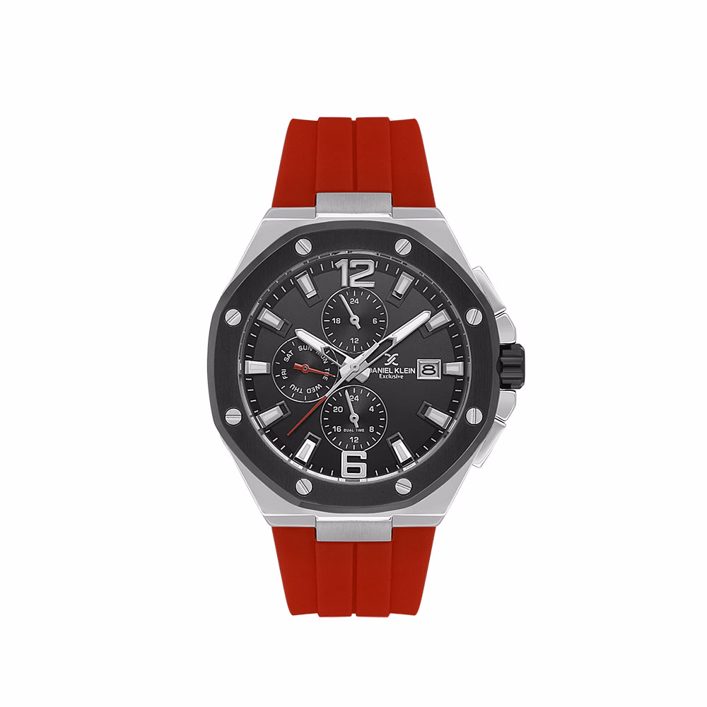 Daniel Klein Exclusive - Ceas Barbatesc Quartz Rosu DK.1.14092.3