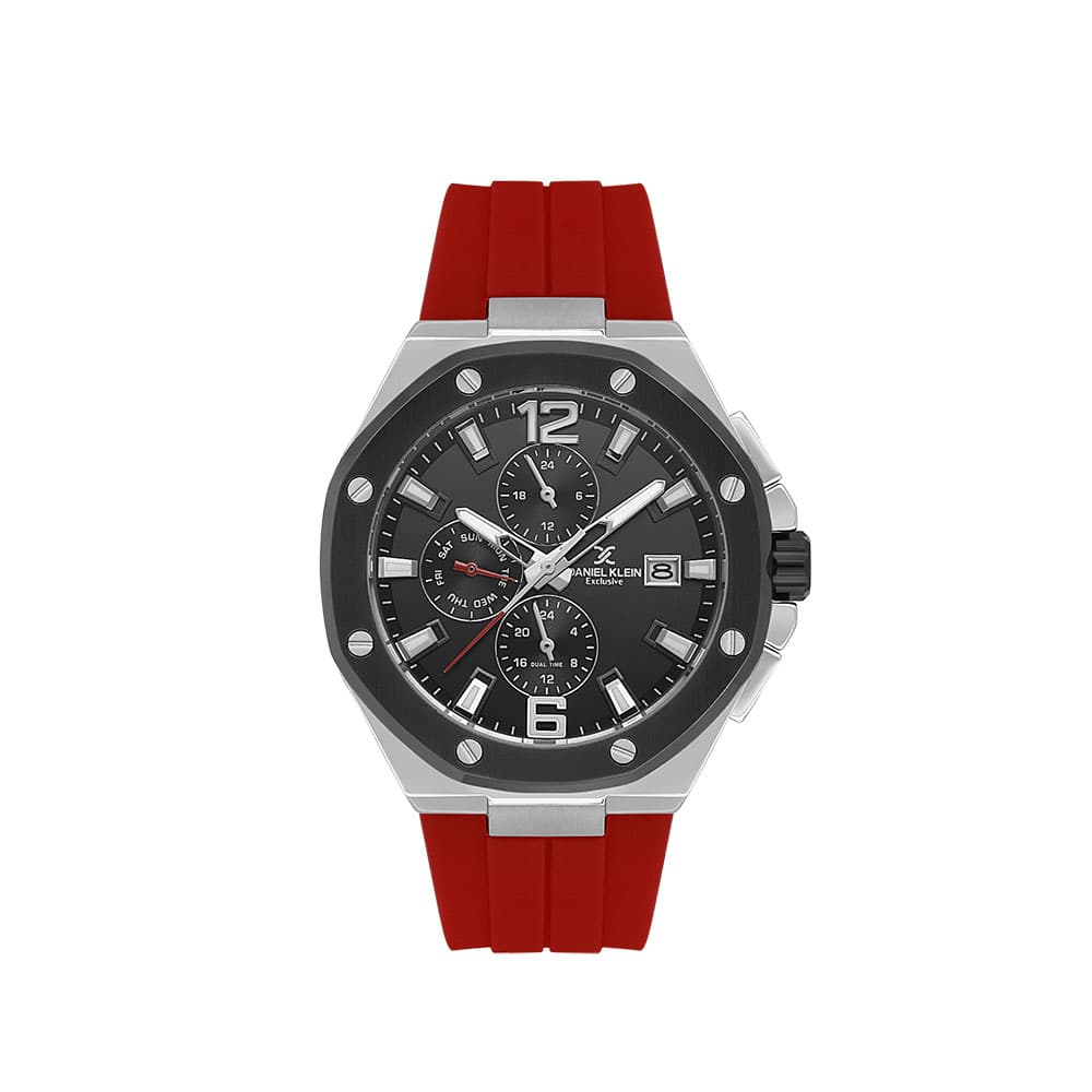 Daniel Klein Exclusive - Ceas Barbatesc Quartz Rosu DK.1.14092.3