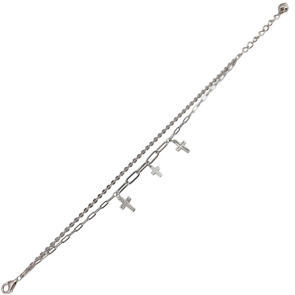 Bratara argint cruciulite zirconii