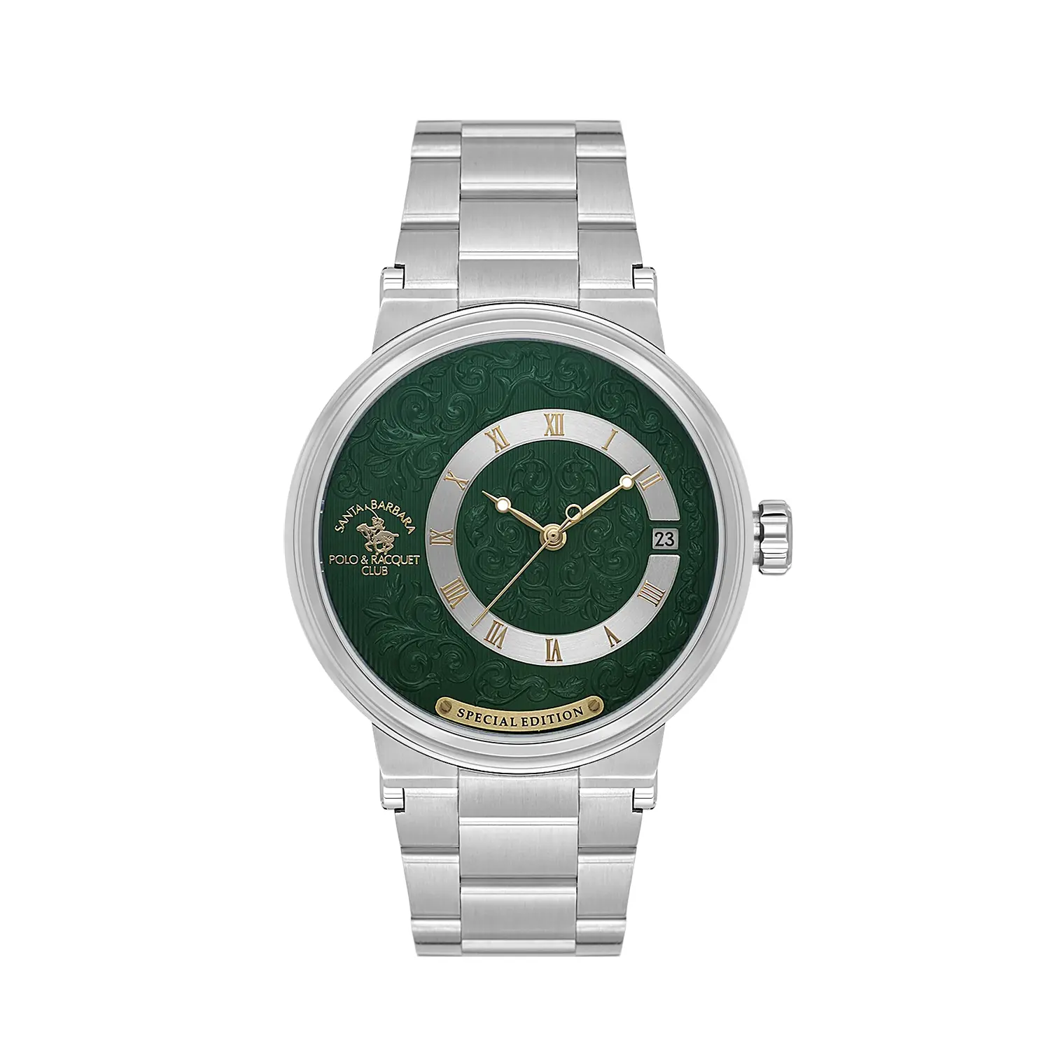 Santa Barbara Polo Western "Special Edition" - Ceas Barbatesc Automatic Argintiu SB.1.10702-5
