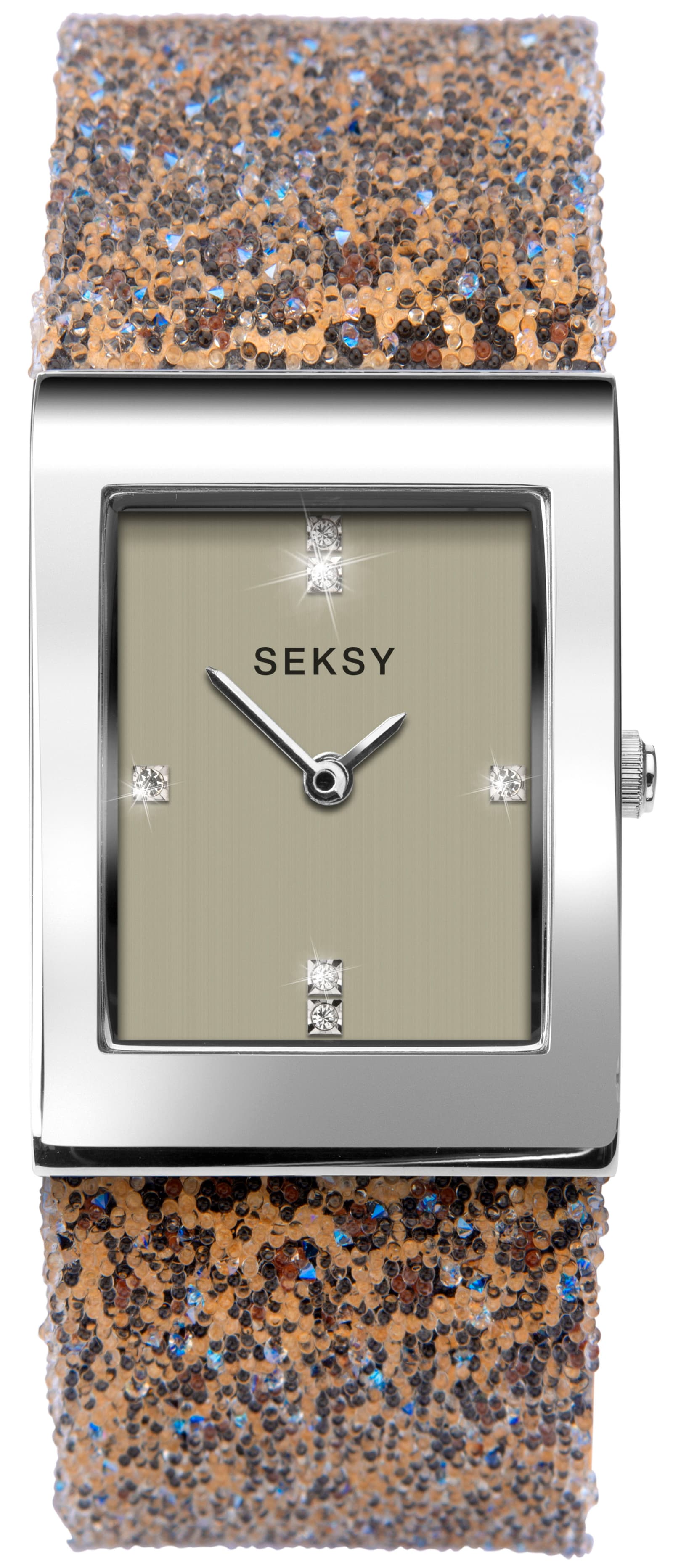Дамски часовник Seksy Rocks Leopard Print Swarovski Crystals - S-2851.37
