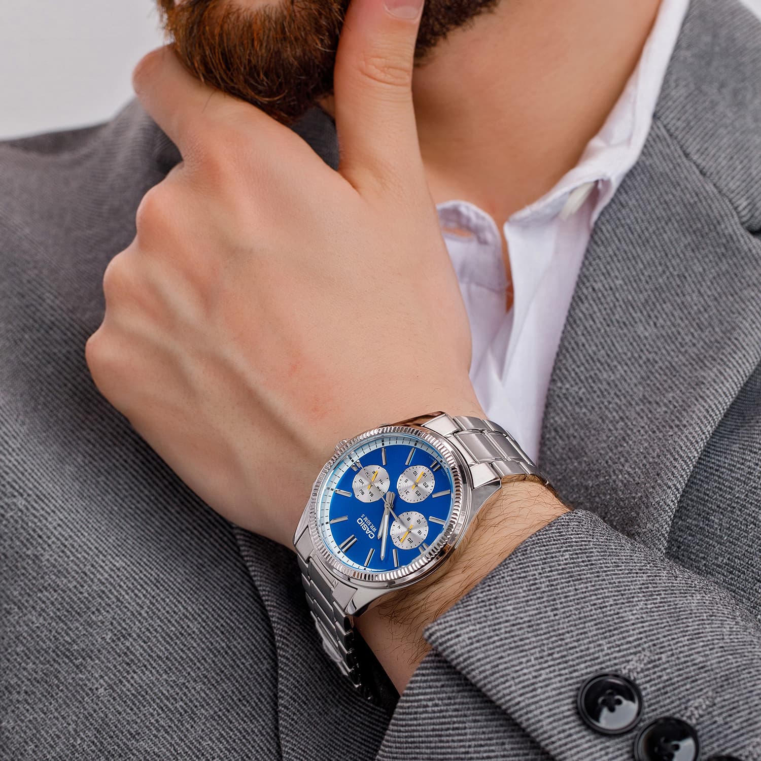 Мъжки аналогов часовник Casio Multi-Dial - Casio Collection - MTP-1375D-2A2VDF