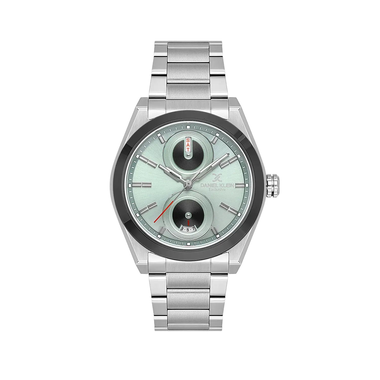 Daniel Klein Exclusive DK.1.14359-5 - Ceas barbatesc quartz argintiu cu cadran mint