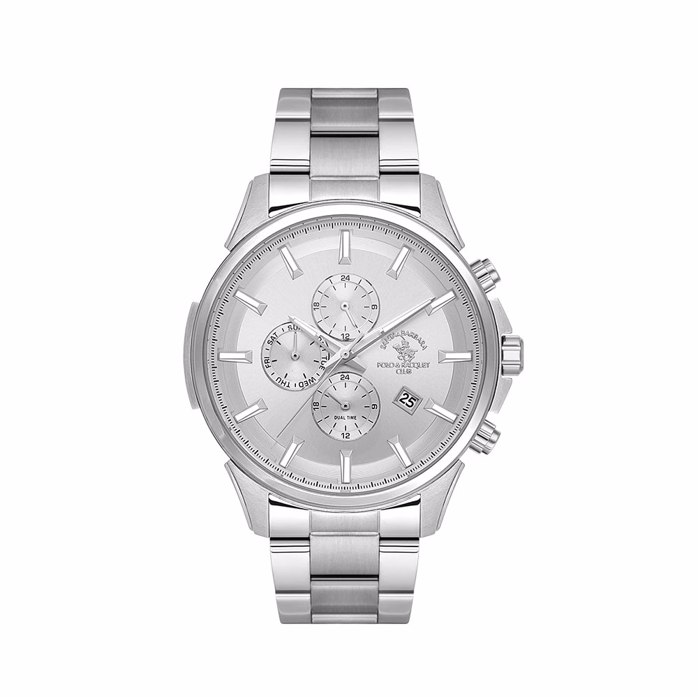 Santa Barbara Polo Legend - Ceas Barbatesc Quartz Argintiu SB.1.10392.6