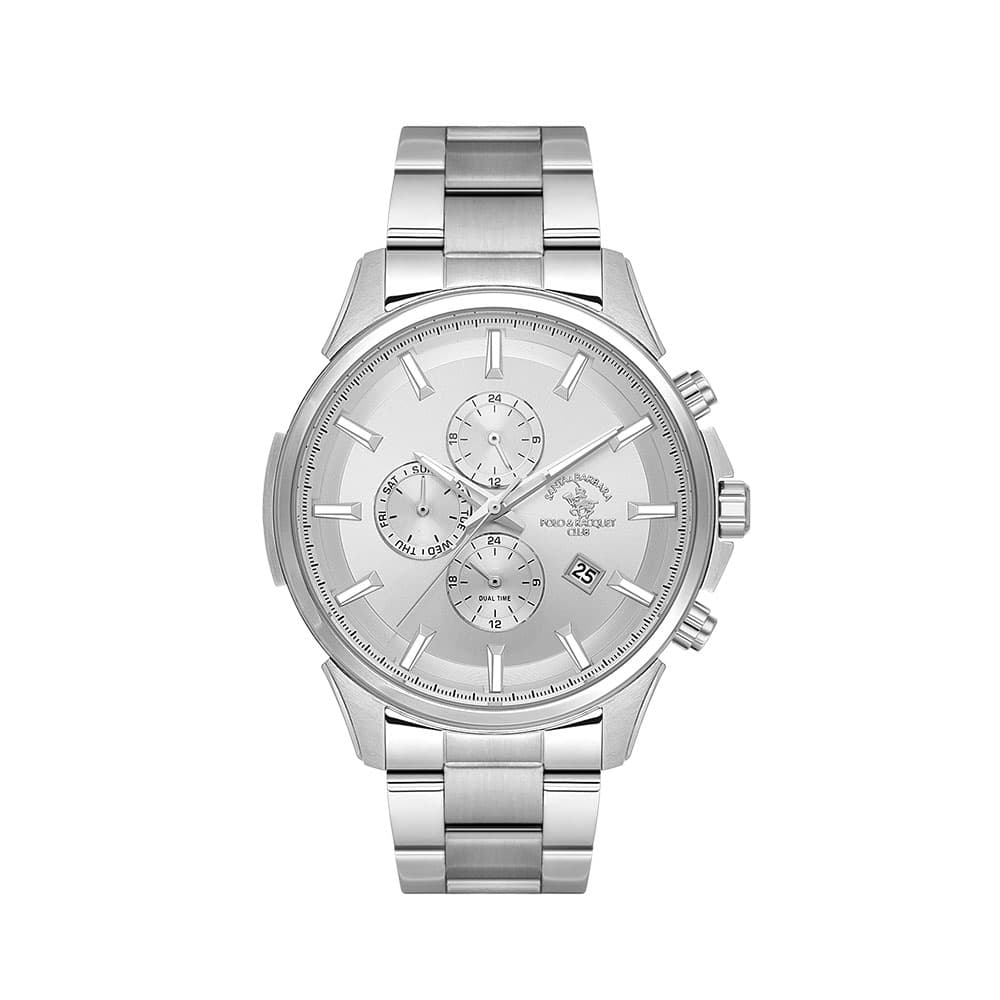 Santa Barbara Polo Legend - Ceas Barbatesc Quartz Argintiu SB.1.10392.6