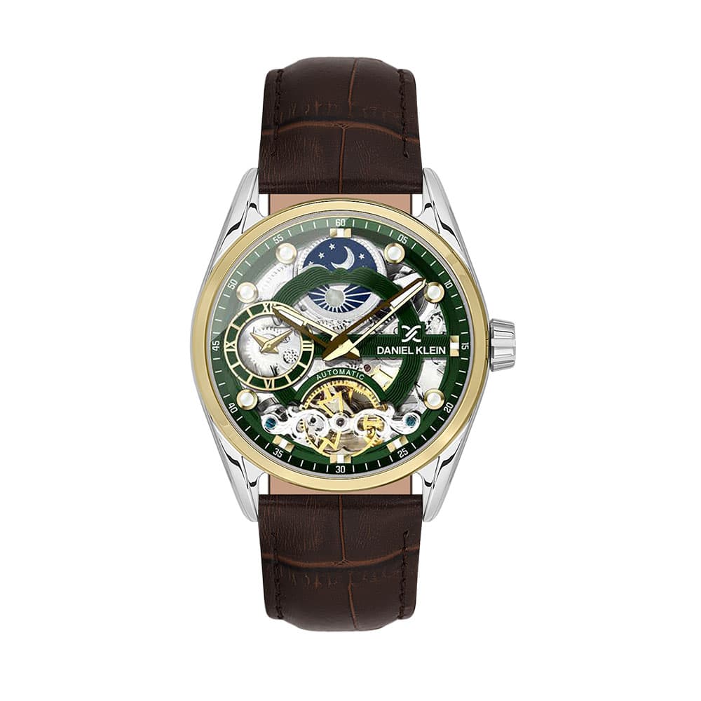 Daniel Klein Skeleton - Ceas Barbatesc Automatic Cafeniu DK.1.13856.4
