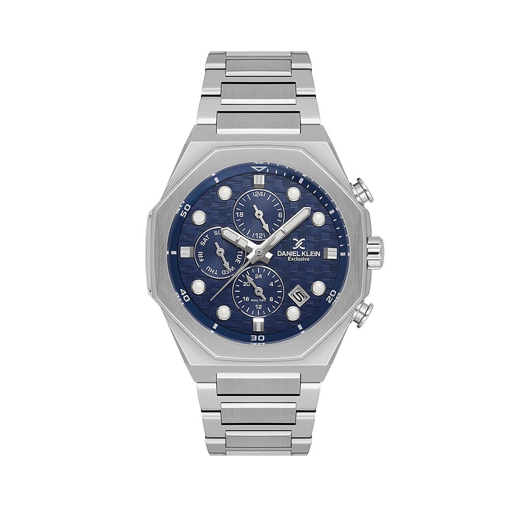 Daniel Klein Exclusive - Ceas Barbatesc Quartz Argintiu DK.1.14217.2