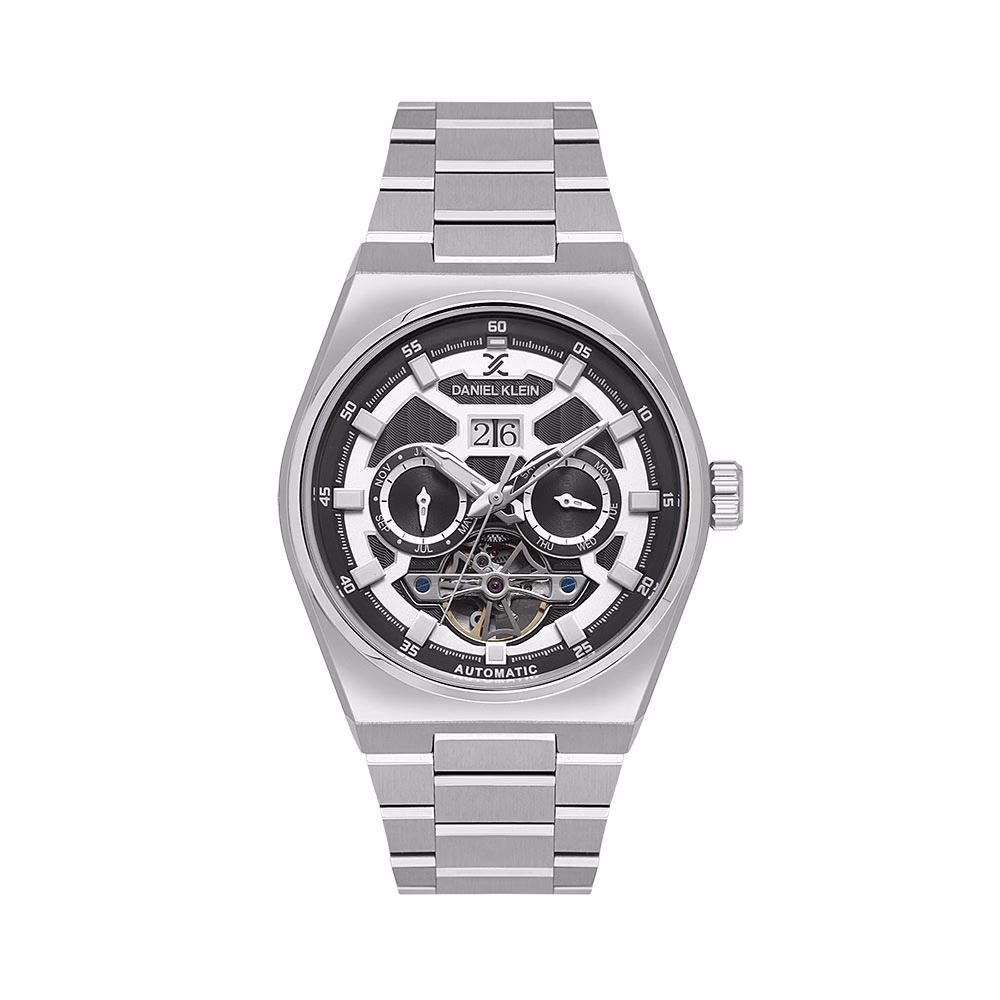 Daniel Klein Skeleton - Ceas Barbatesc Automatic Argintiu DK.1.14014.1