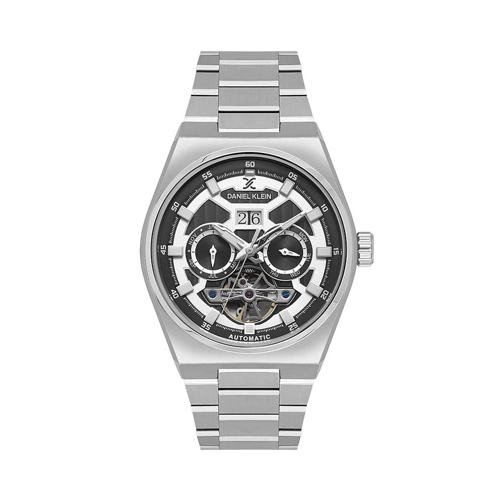 Daniel Klein Skeleton - Ceas Barbatesc Automatic Argintiu DK.1.14014.1