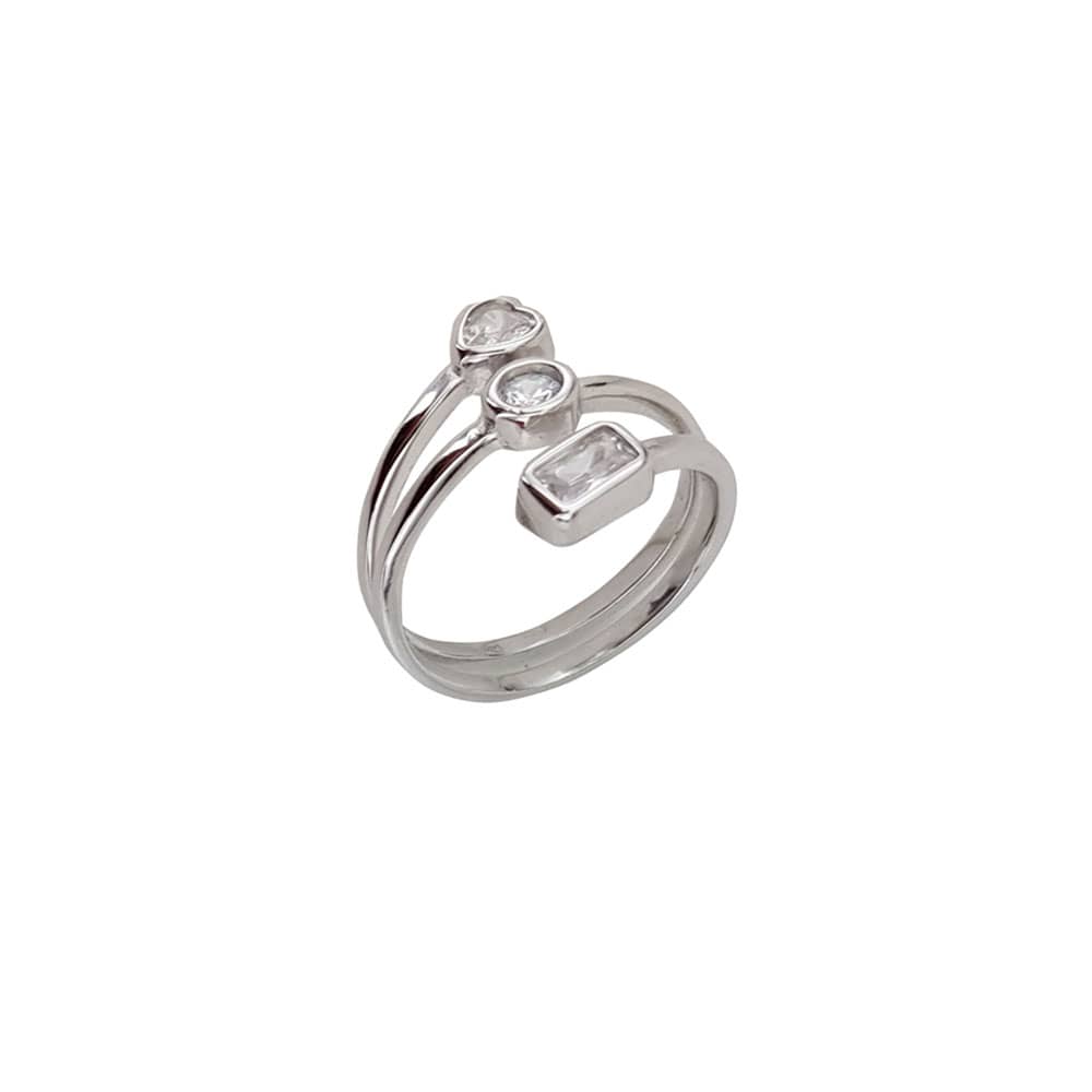 Inel argint forme geometrice reglabil Thia