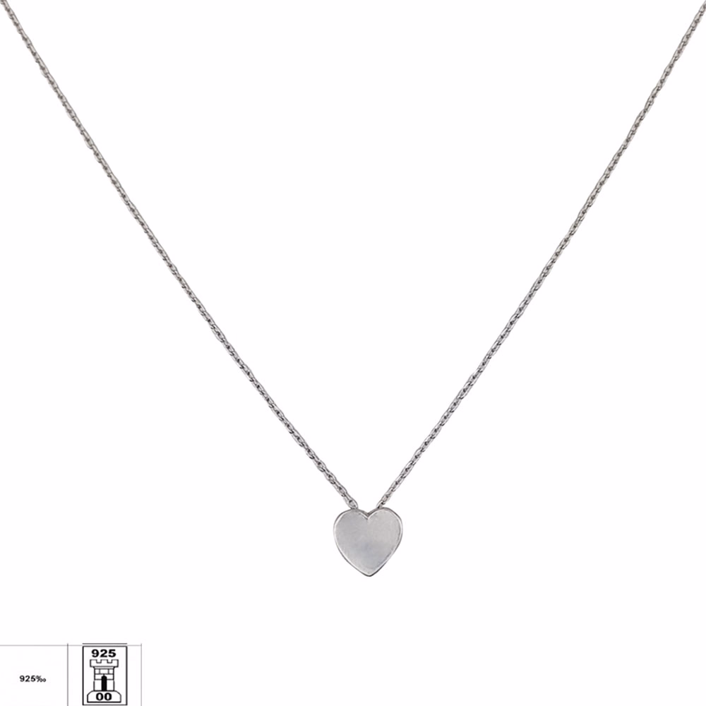 Lant argint Simple heart