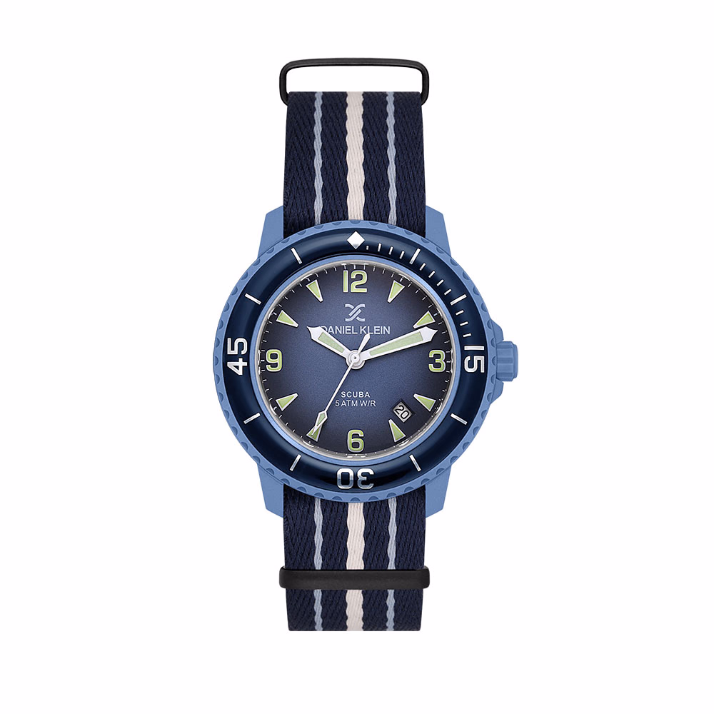 Daniel Klein Bioceramic - Ceas Barbatesc Quartz Bleumarin DK.4.19730.2