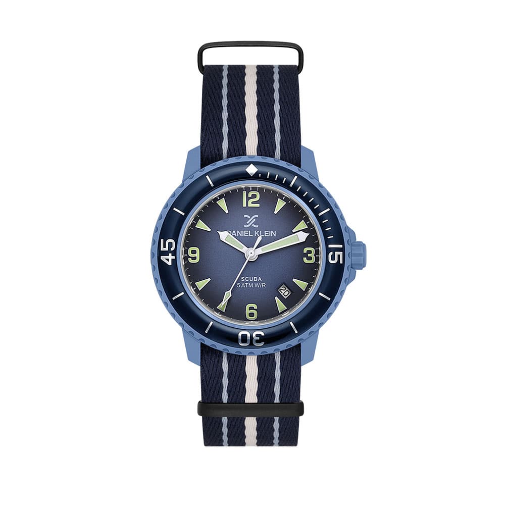 Daniel Klein Bioceramic - Ceas Barbatesc Quartz Bleumarin DK.4.19730.2