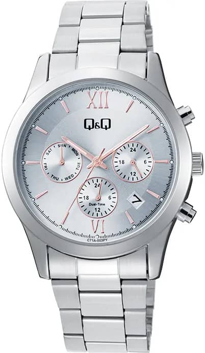 Дамски аналогов часовник Q&Q Dual-Time - C71A-003PY