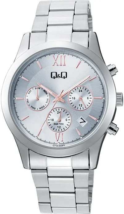 Дамски аналогов часовник Q&Q Dual-Time - C71A-003PY