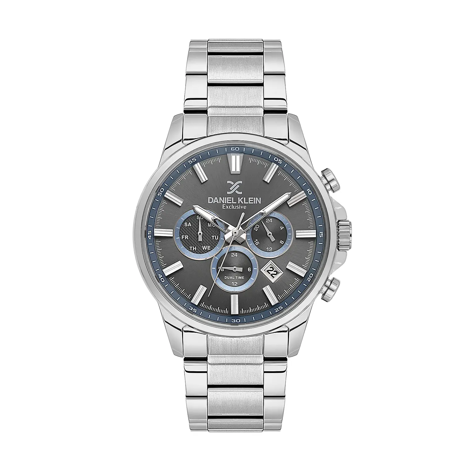 Daniel Klein Exclusive DK.6.14440-4 - Ceas barbatesc quartz argintiu