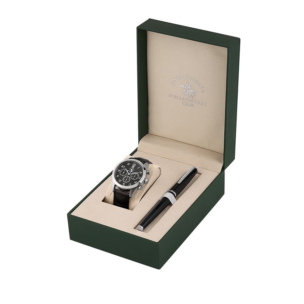 Santa Barbara Polo Noble - Ceas Barbatesc Quartz Negru SB.1.10551.1