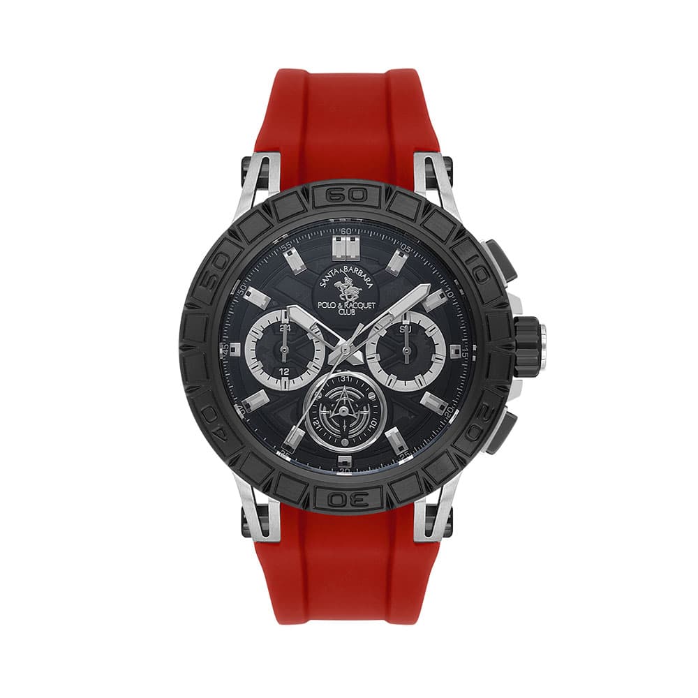 Santa Barbara Polo Prive - Ceas Barbatesc Quartz Rosu SB.5.10004.6