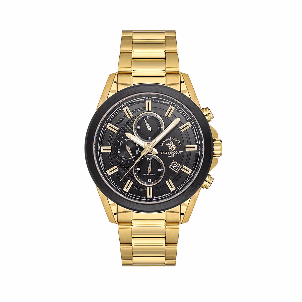 Santa Barbara Polo Legend - Ceas Barbatesc Quartz Auriu SB.1.10675-5