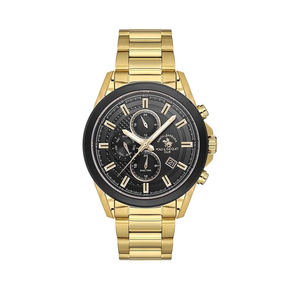 Santa Barbara Polo Legend - Ceas Barbatesc Quartz Auriu SB.1.10675-5