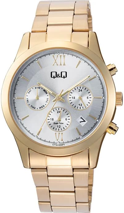 Дамски аналогов часовник Q&Q Dual-Time - C71A-005PY